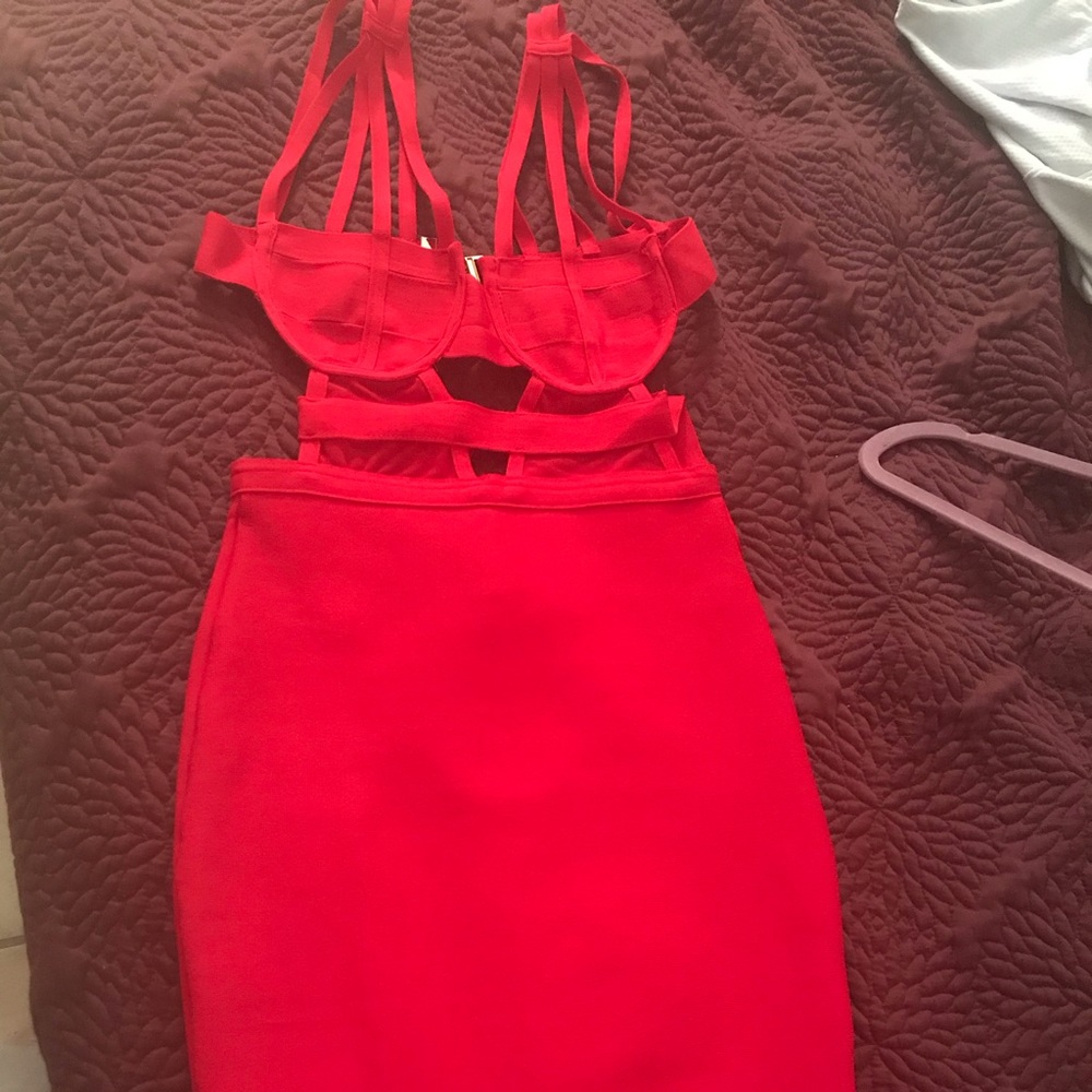 Red Fashion Nova bodycon dress
